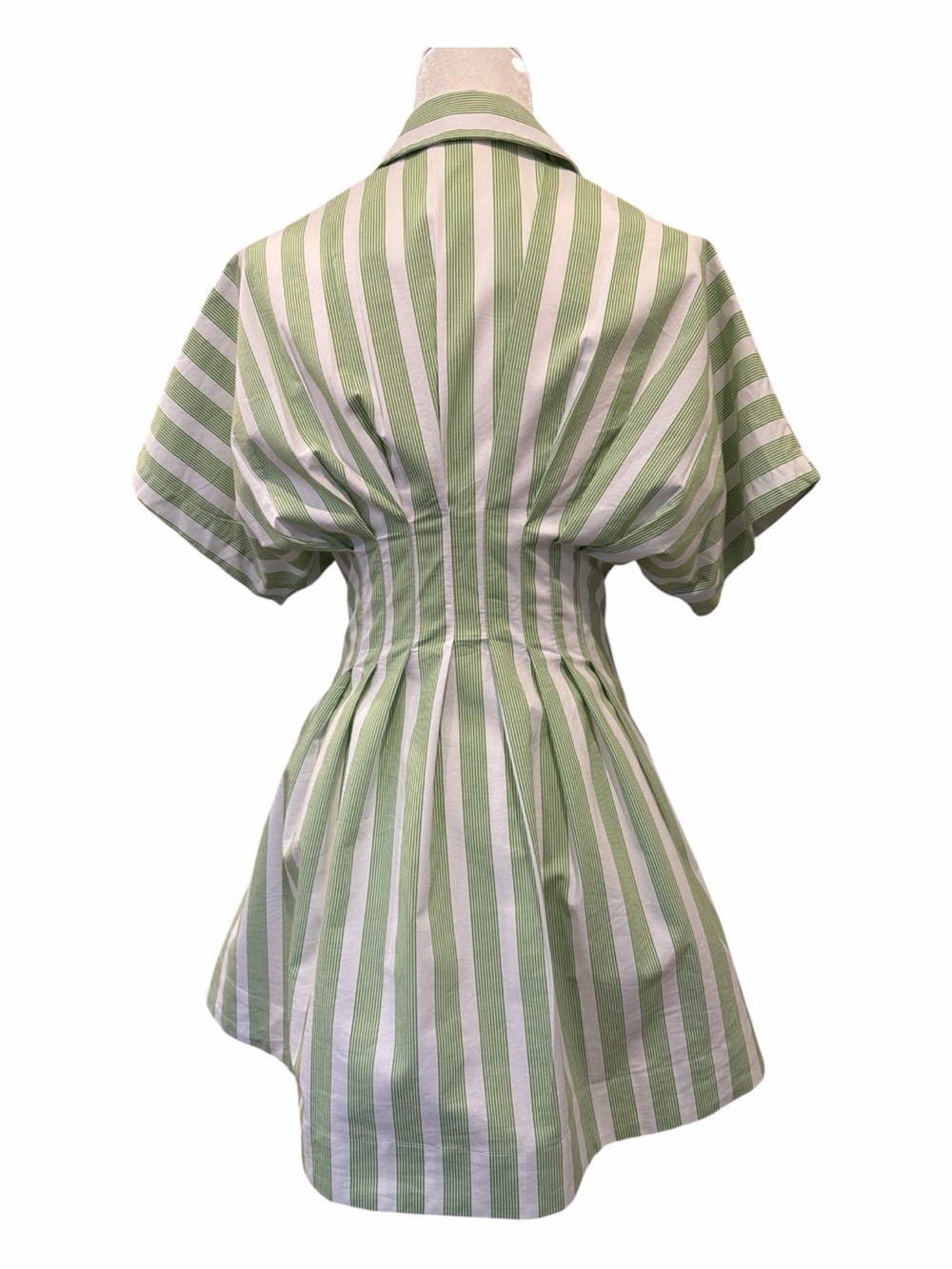 Anthropologie The Tobie Mini Shirt Dress by Exquise Button Front Green Size XS - Picture 6 of 14